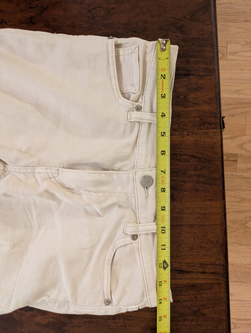 Free People Skinny Women's Jeans - Size 26 - Cream - Distressed - Frayed Hem - Picture 5 of 8